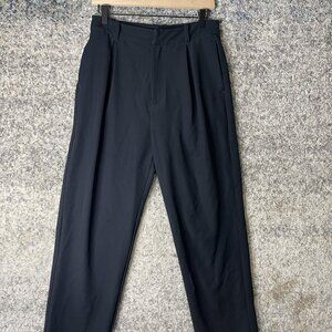 Free people  Womens‎ 6 Black Dress Trousers Ankle Straight Leg Pleated Office